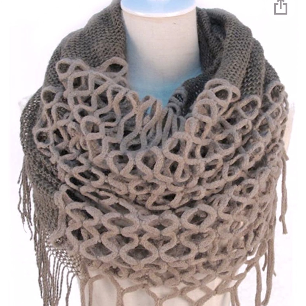 Crochet Knit Wrap Scarf